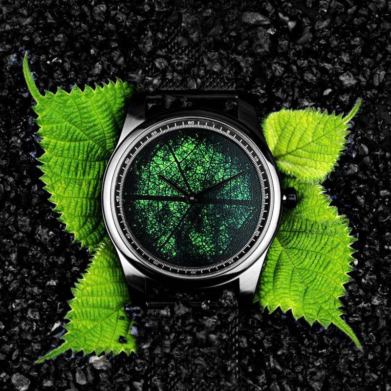 Men's Leaf Vein Design Watch