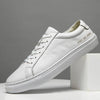 White Men&#39;s Leather Sneakers