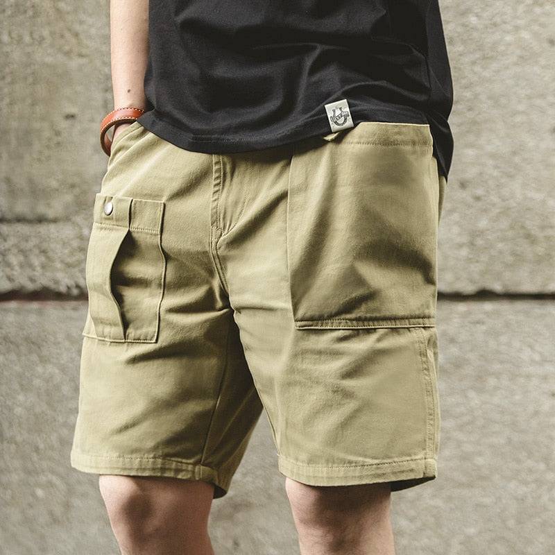 Big Pocket Retro Khaki Shorts4