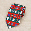 Casual Christmas print neck tie with festive patterns4