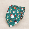 Casual Christmas print neck tie with festive patterns0