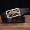 Leather Tiger Buckle Belt