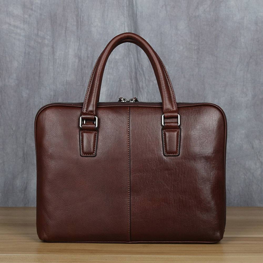 Vintage Briefcase Genuine Leather Handbag