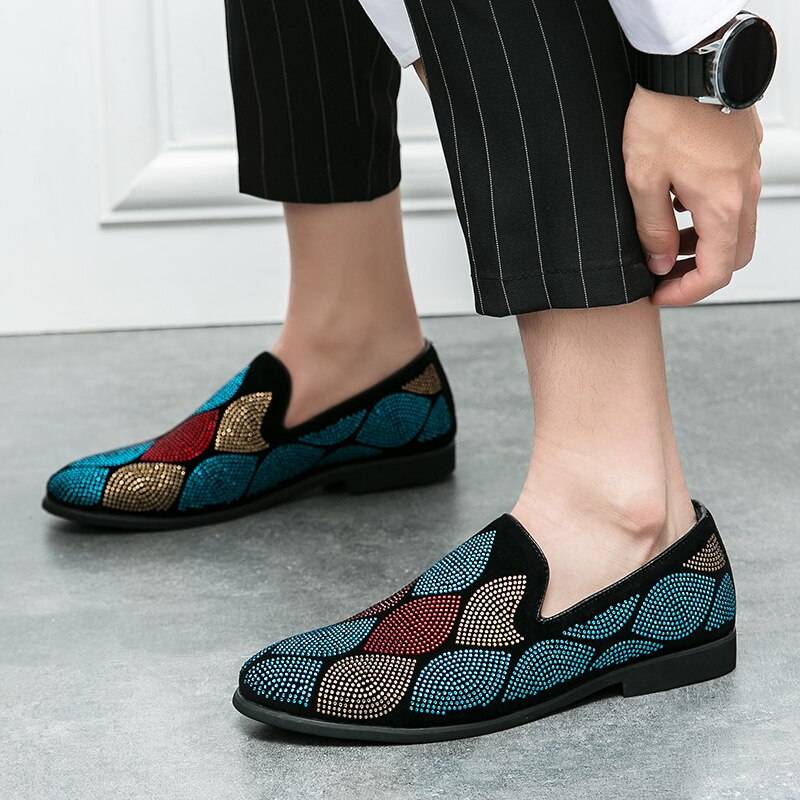 Multicolour Sequined Loafers