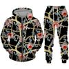 Men&#39;s streetwear chain series hoodie and pants set including oversized zip hoodie, jacket, suit, shorts, shoes, and big watches5