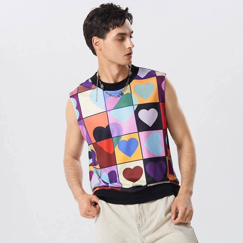 Stylish Heart Vest Shirt