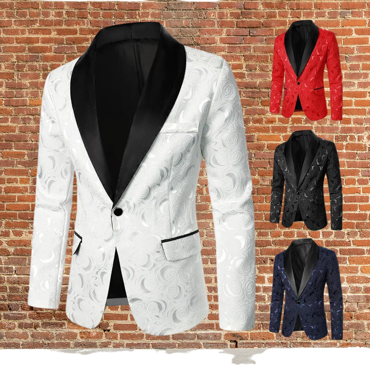 Men's casual fashion slim fit blazer, stylish streetwear with oversized zip hoodie and big watches2