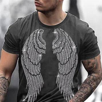 Angel Wing Rhinestone T-shirt with sparkling design3