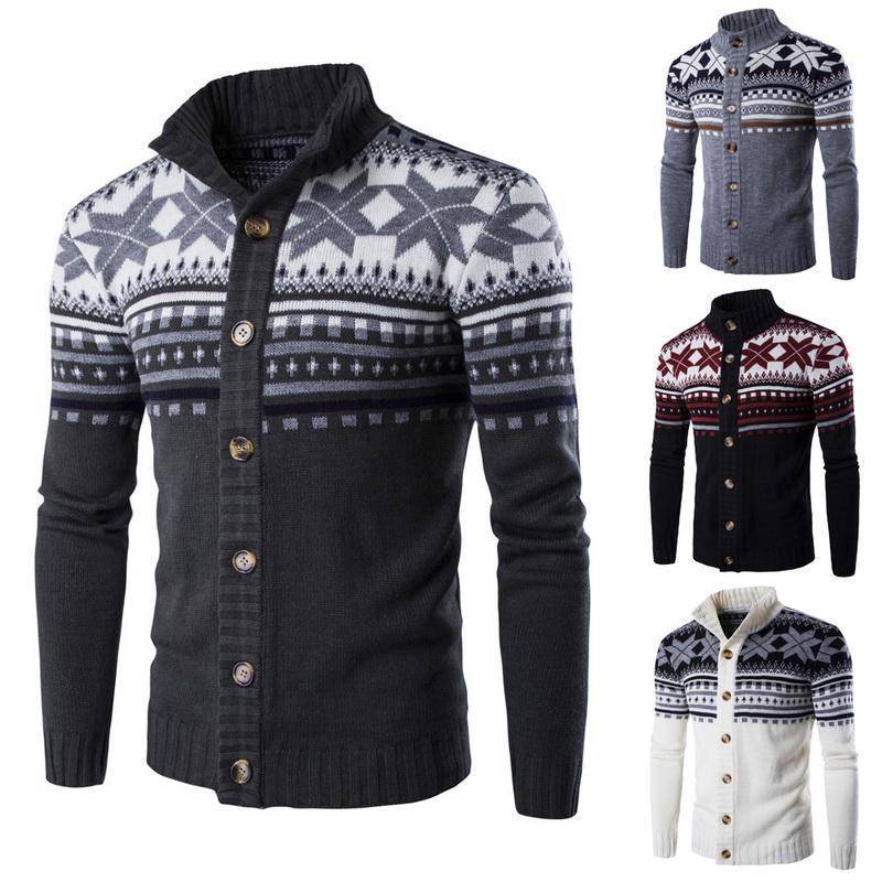 Women's Casual Knitted Cardigan with Snowflake Design5