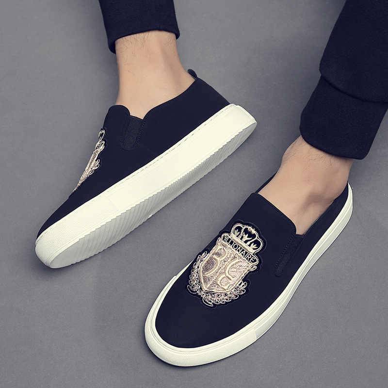 Luxury Embroidery Slip-On Shoes