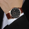 Men&#39;s Super Slim Leather Watch