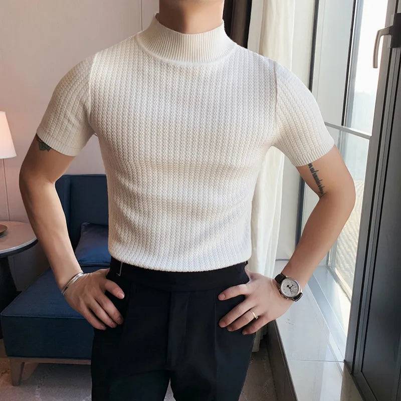 Short Sleeve Knitted Sweater