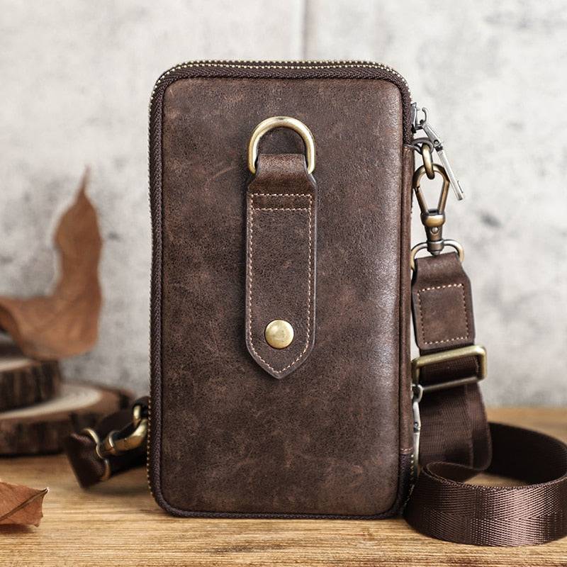 Men's Sling Leather Wallet Bag