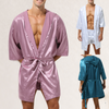 Men&#39;s Hooded Bathrobe Shorts Set