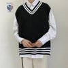 Loose Knitted Striped Vest
