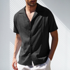 Men&#39;s Lapel Breathable Linen Shirt