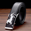 Leather Horse Plate Buckle Belt
