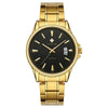 Men&#39;s Gold Steel Quartz Watch