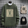 Men&#39;s Deer Print Knitted Sweater
