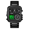Luxury Square Digital Quartz Watch in men&#39;s fashion streetwear with oversized zip hoodie and shoes6