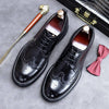 Brogue Carved Leather Shoes