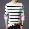 Striped Knitted O-Neck Pullover