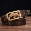 Leather Tiger Buckle Belt