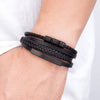 Hand-Woven Multi-layer Men&#39;s Leather Bracelet