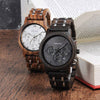 Stainless Steel Band Wood Watch