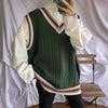 Knitted Patchwork Sweater Vest