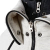 Zipper Collar Scarf Bomber Jacket