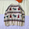 Christmas Elk Round Neck Sweater