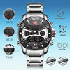 Men&#39;s fashion assortment including clothing, jackets, suits, shorts, shoes, big watches, oversized zip hoodies, and streetwear with a Chronograph LED Sports Watch4