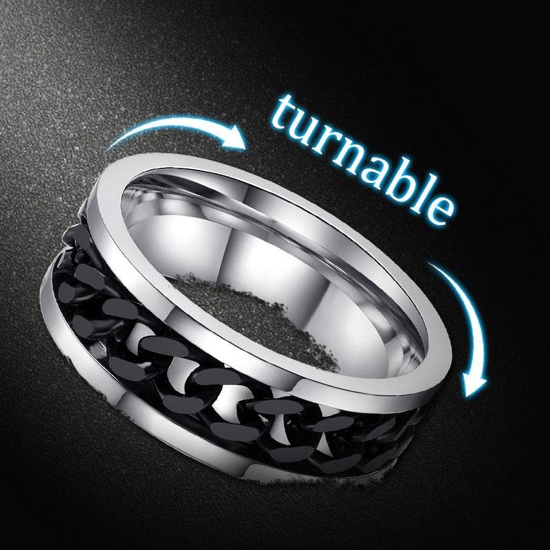 Titanium Punk Spinner Ring