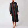 Vintage loose striped nightgown in men&#39;s fashion streetwear with oversized zip hoodie and big watches0