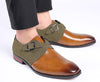 Patchwork Monk Strap Oxford Shoes
