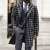 Men&#39;s Woolen Houndstooth Coat