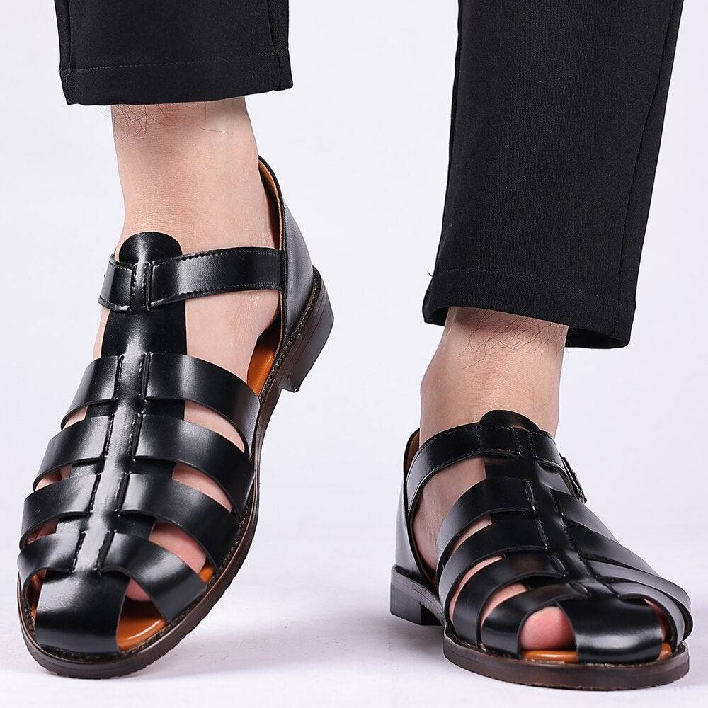 Men's Soft Pointed Leather Sandals