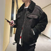 Men&#39;s fashion streetwear with thickened cotton coat jacket, oversized zip hoodie, and big watches4
