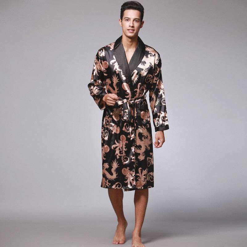 Men's Silk Gown Robe