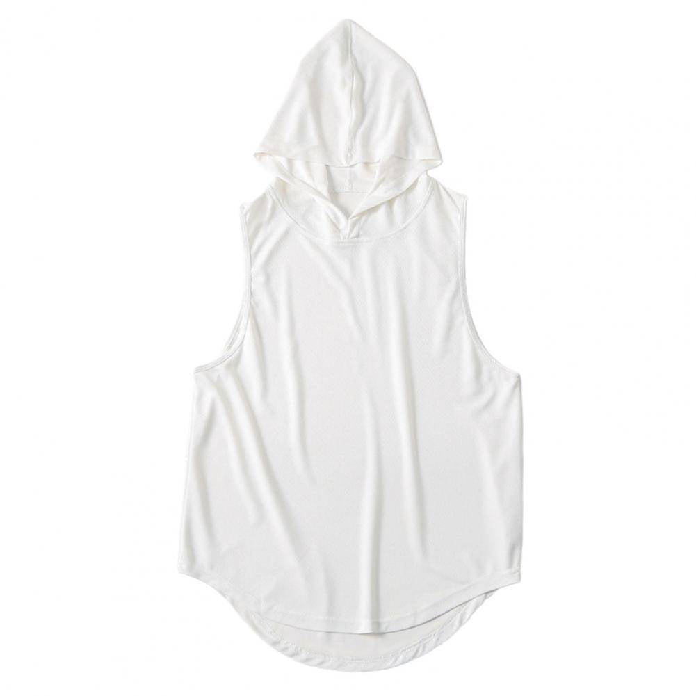 Men's Gym Sleeveless Hooded Shirt