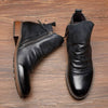Men&#39;s Leather Tassel Zip Boots