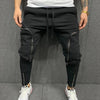 Leisure men&#39;s jogging sweatpants with oversized zip hoodie and big watch for streetwear fashion4