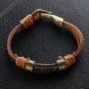 Vintage design leather bracelet in men&#39;s fashion collection including jackets, suits, shorts, shoes, big watches, oversized zip hoodies, and streetwear0