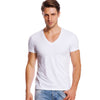 Men&#39;s fashion streetwear with solid stretch V-neck T-shirt, oversized zip hoodie, and big watches1