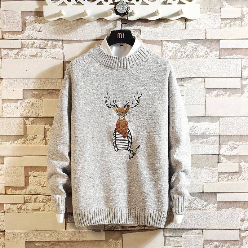 Men's Christmas Tree Deer Print Sweater
