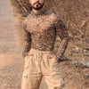 Men&#39;s Leopard Turtleneck Bodysuit