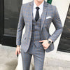 Luxury Slim Fit Plaid Suit Set