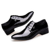 Snake Grain Leather Oxford Shoes