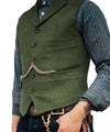 Men&#39;s Suit Wool Tweed Vest